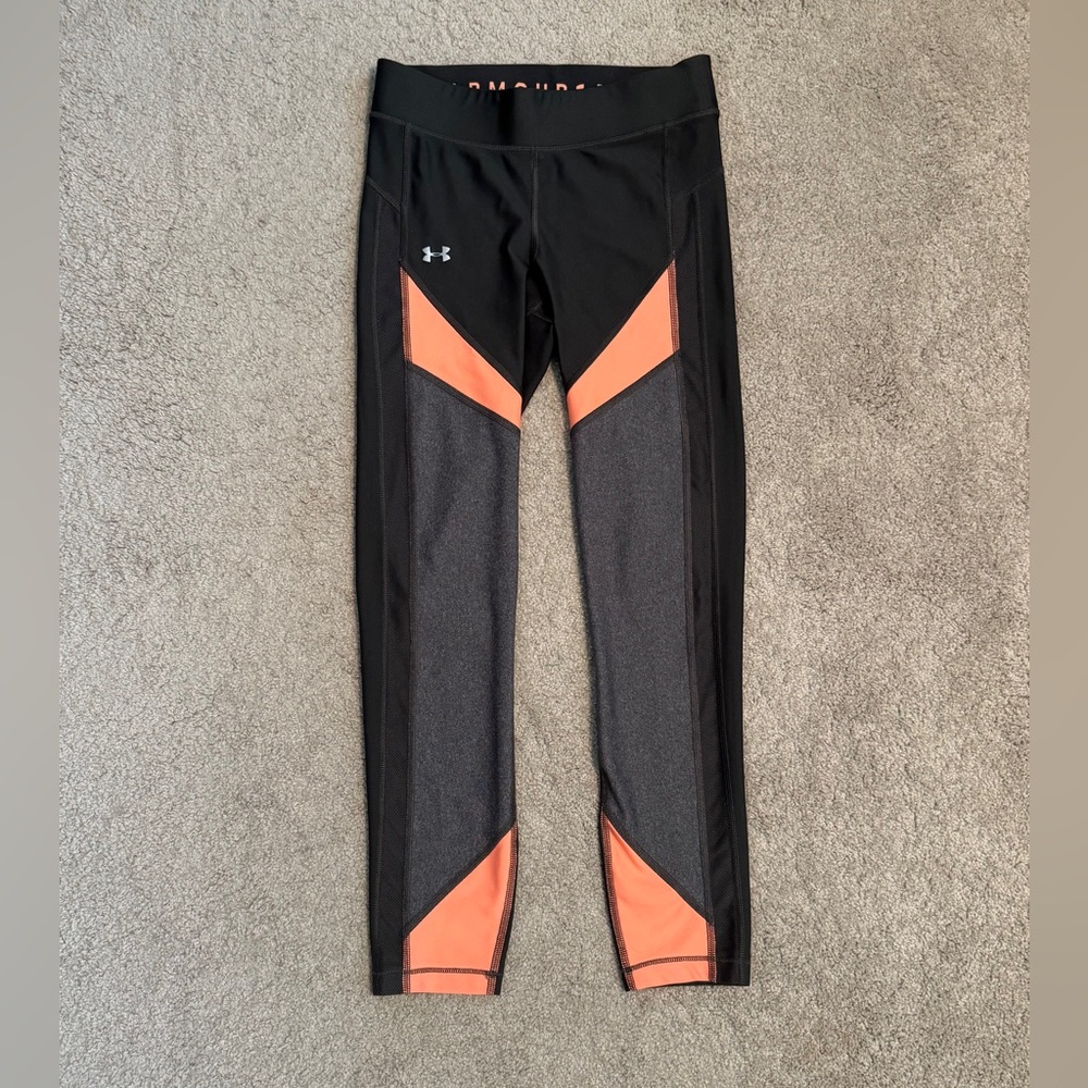 Under Armour Dark Gray and Orange Leggings